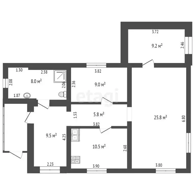 Дом в Заводоуковск, улица Энергетиков (77.8 м) - Фото 2