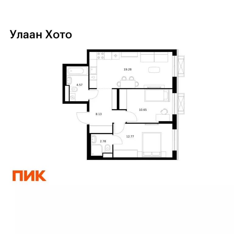 2-к кв. Бурятия, Улан-Удэ ул. Шмидта, 37А (58.18 м) - Фото 1