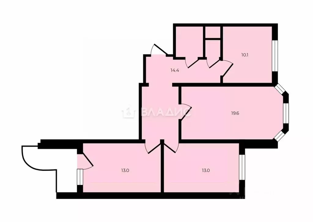 3-к кв. Московская область, Люберцы Комсомольский просп., 24/2 (74.4 ... - Фото 2