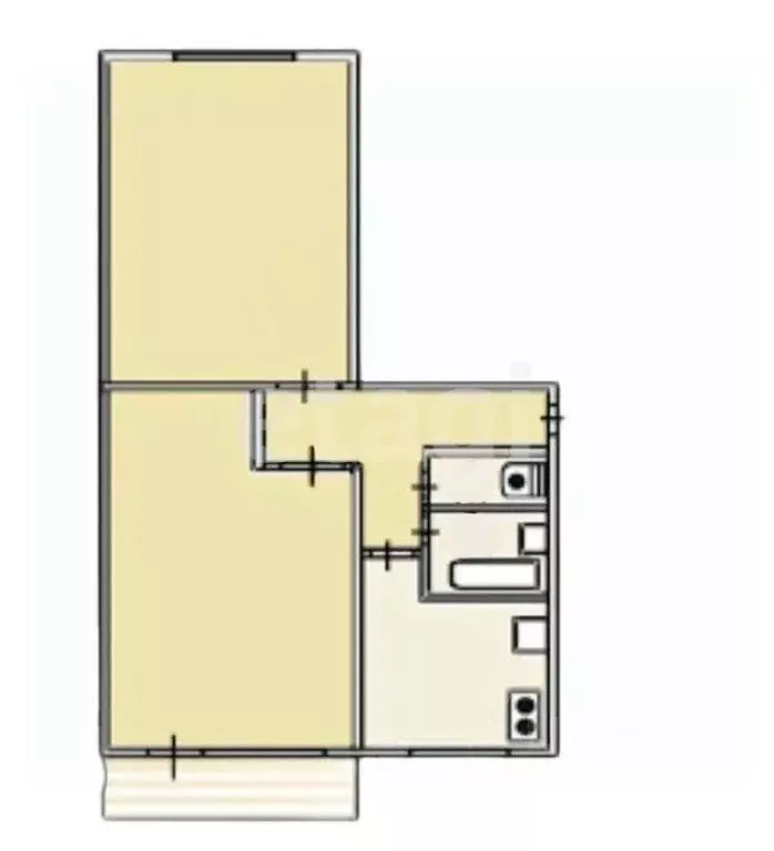 2-к кв. Сахалинская область, Невельск ул. Победы, 8 (47.9 м) - Фото 1