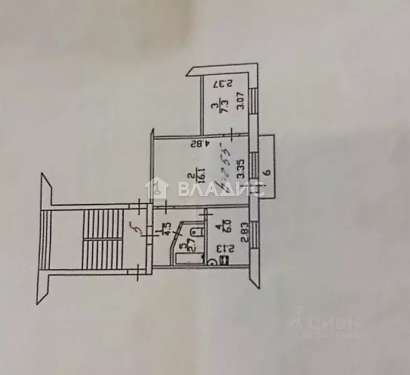 2-к кв. Владимирская область, Ковров Московская ул., 3 (36.6 м) - Фото 2