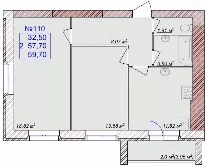 2-к кв. Ярославская область, Ярославский муниципальный округ, пос. ... - Фото 0