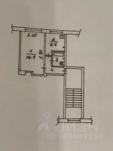 1-к кв. Калужская область, Калуга ул. Рылеева, 21 (30.9 м) - Фото 2