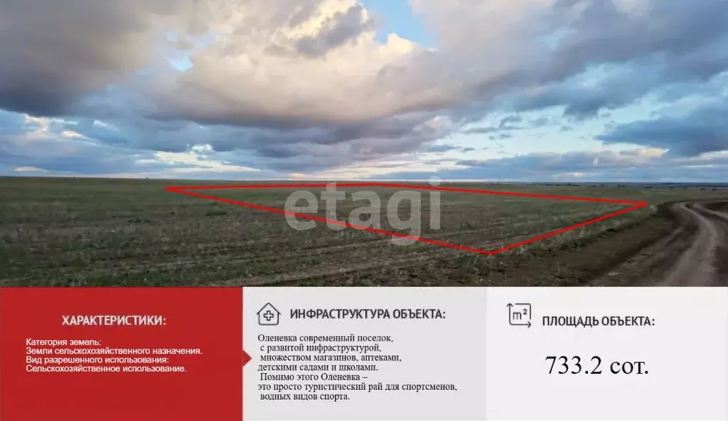 Участок в Крым, Черноморский район, Оленевское с/пос, с. Оленевка  ... - Фото 1