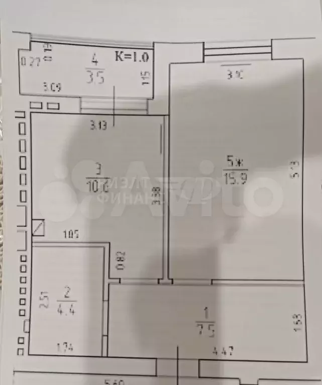 1-к. квартира, 42 м, 3/8 эт. - Фото 0