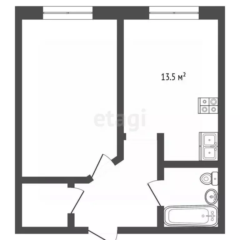 1-к кв. Краснодарский край, Анапа ул. Крылова, 15к2 (40.2 м) - Фото 2