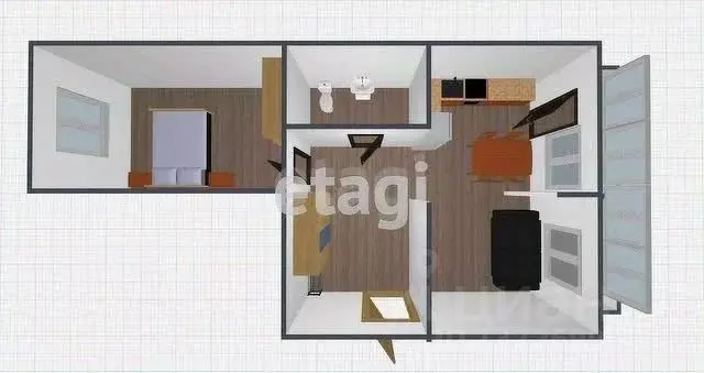 2-к кв. Саратовская область, Энгельс ул. Маршала А.М. Василевского, 67 ... - Фото 2