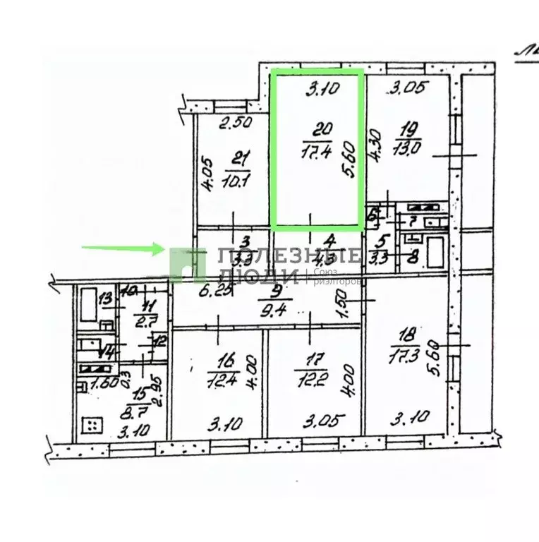 Комната Орловская область, Орел ул. Достоевского, 6 (17.4 м) - Фото 2