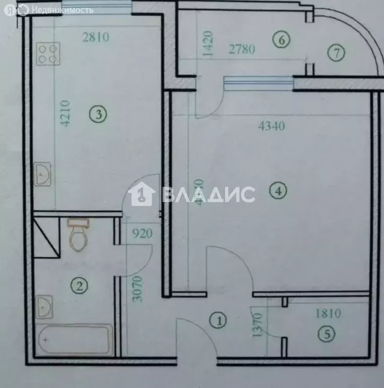 1-комнатная квартира: Подольск, Симферопольская улица, 49к4 (49 м) - Фото 1