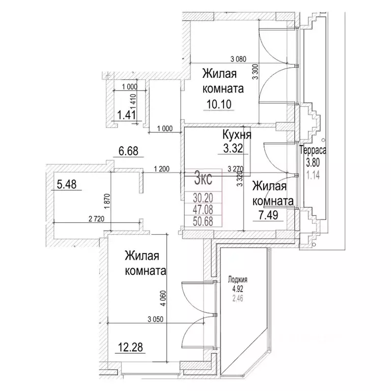 1-к кв. Новосибирская область, Новосибирск Чернышевский жилой комплекс ... - Фото 1