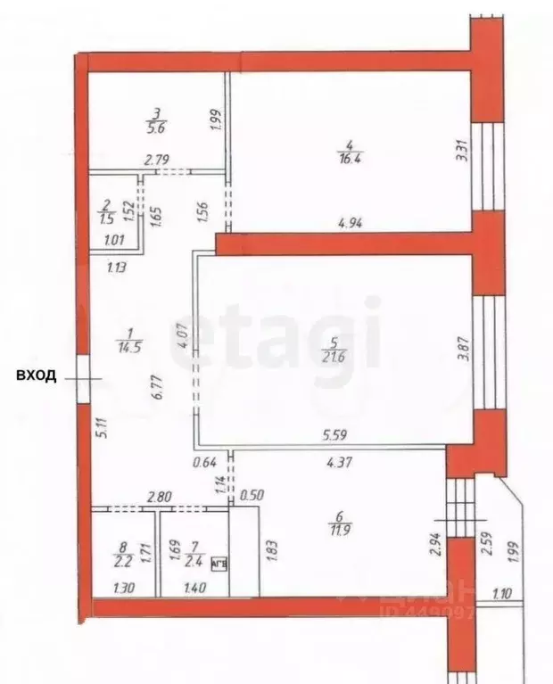 2-к кв. Смоленская область, Смоленск пер. Ульянова, 7 (76.1 м) - Фото 2