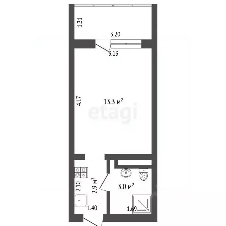 1-к кв. Крым, Ялта муниципальный округ, Отрадное пгт ул. Отрадная, 25А ... - Фото 1