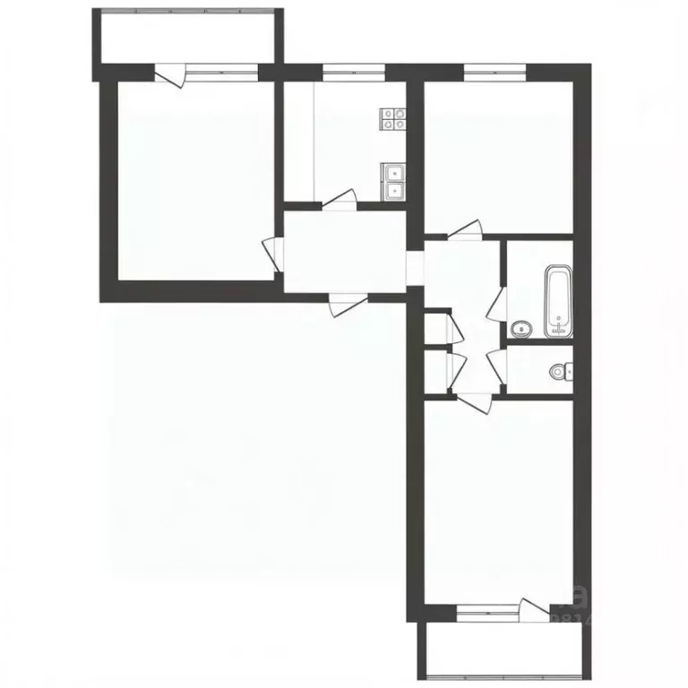 3-к кв. Вологодская область, Великий Устюг ул. Шумилова, 15 (69.2 м) - Фото 2