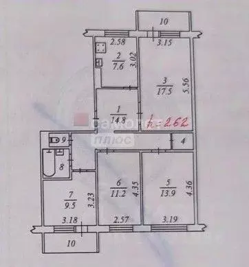 4-к кв. Ямало-Ненецкий АО, Ноябрьск ул. 8 Марта, 3 (79.7 м) - Фото 2
