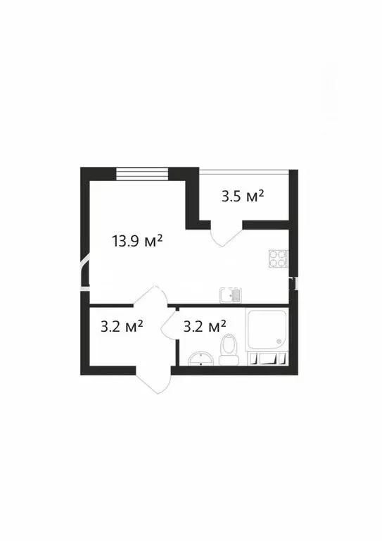 Квартира-студия: Санкт-Петербург, Муринская дорога, 10к1 (21.2 м) - Фото 2