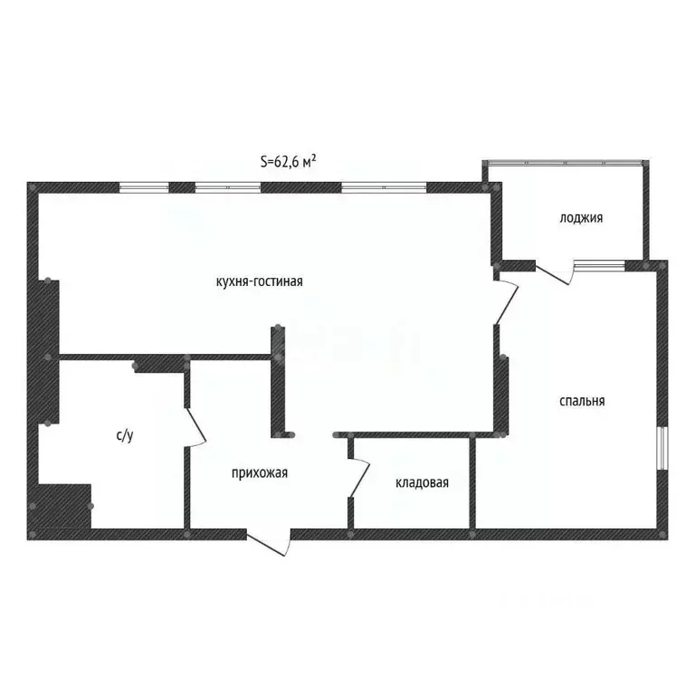 2-к кв. Башкортостан, Уфа ул. Степана Злобина, 2 (62.6 м) - Фото 2
