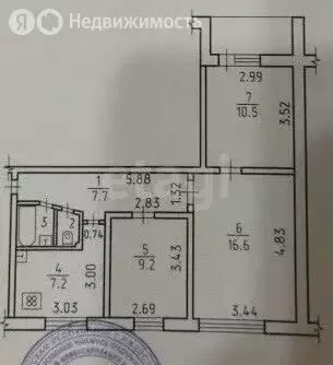 3-комнатная квартира: Ижевск, улица 40 лет Победы, 82 (54.1 м) - Фото 1