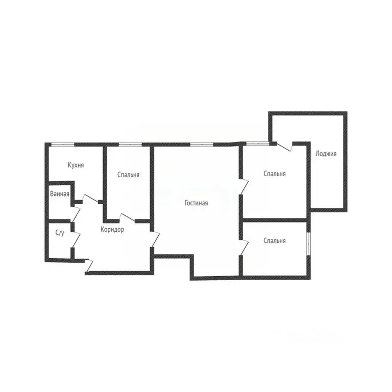 4-к кв. Иркутская область, Усолье-Сибирское ул. Луначарского, 35 (59.3 ... - Фото 2