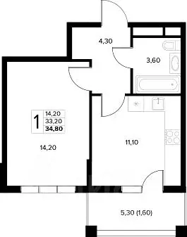 1-к кв. Краснодарский край, Анапа муниципальный округ, с. Сукко ... - Фото 1