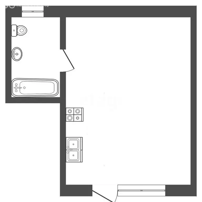 Квартира-студия: Саки, Приморская улица, 4 (20 м) - Фото 1