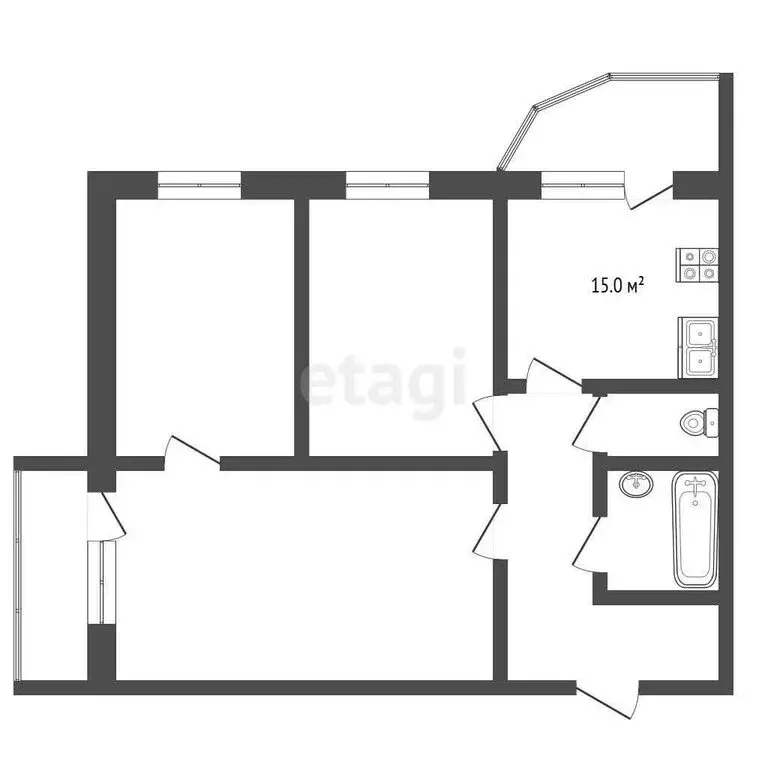 3-комнатная квартира: Ессентуки, Новопятигорская улица, 6 (65.7 м) - Фото 0