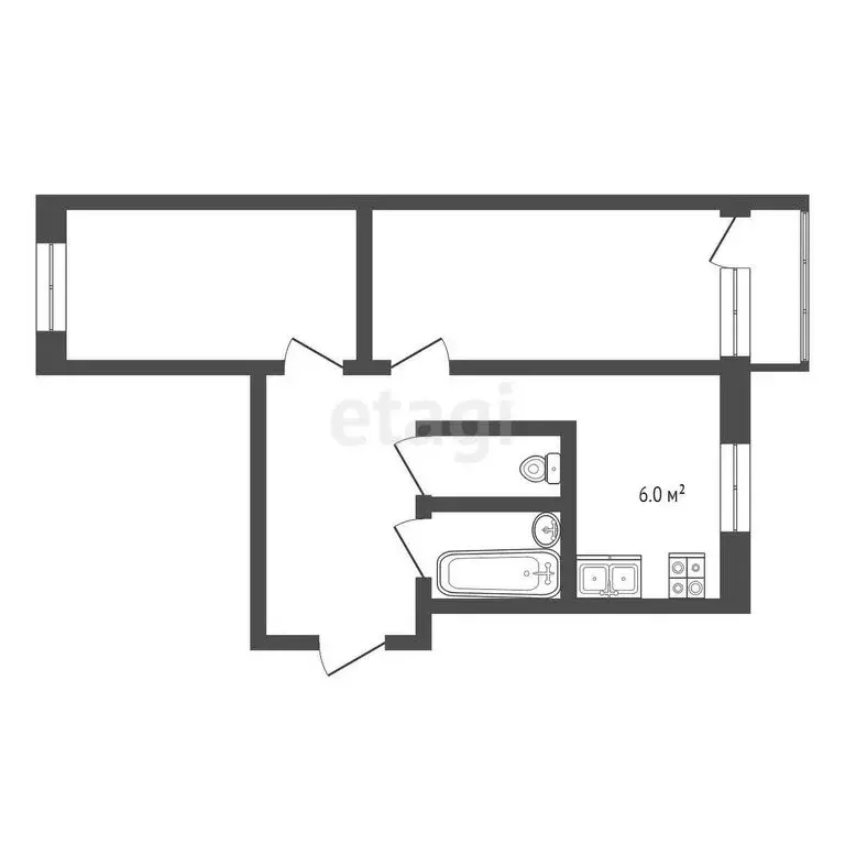 2-комнатная квартира: Нарынка, улица Королёва, 8 (40.7 м) - Фото 0
