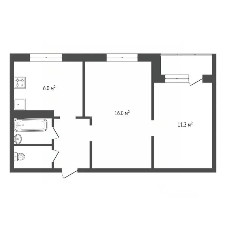 2-к кв. Красноярский край, Красноярск Коммунальная ул., 24 (40.0 м) - Фото 2