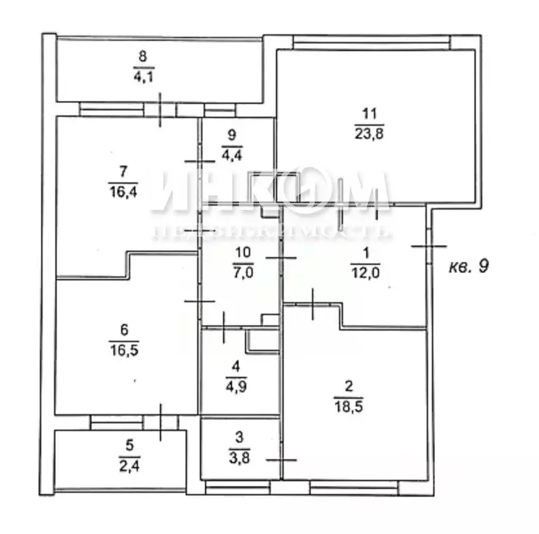3-к кв. Московская область, Красногорск городской округ, с. Ангелово ... - Фото 2