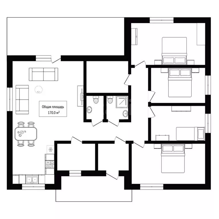 Дом в поселок Агролес, Береговая улица (170 м) - Фото 1