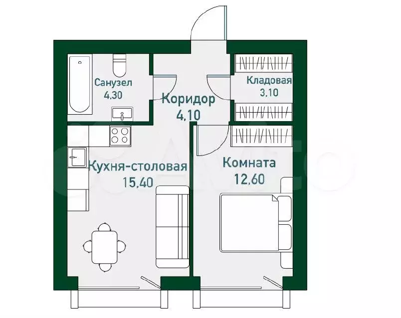 7-к. квартира, 40 м, 5/7 эт. - Фото 0