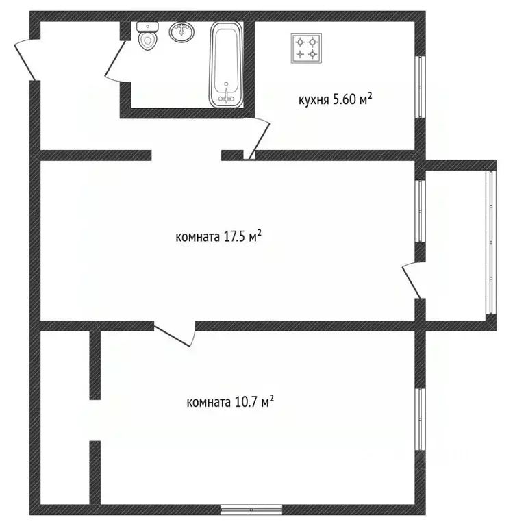 2-к кв. Краснодарский край, Новороссийск Анапское ш., 52 (42.0 м) - Фото 2