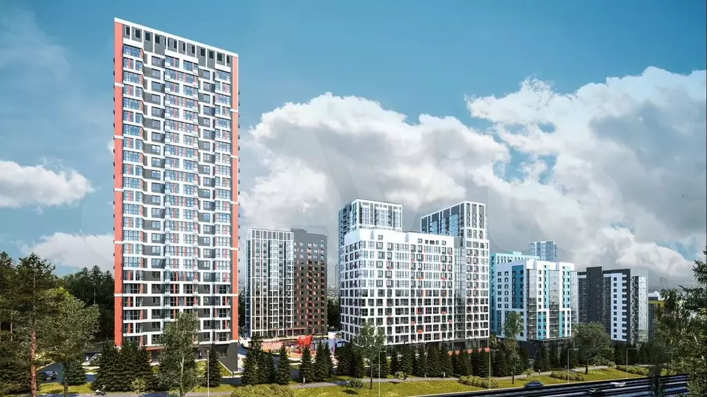 Квартира-студия, 29,2 м, 14/17 эт. - Фото 1
