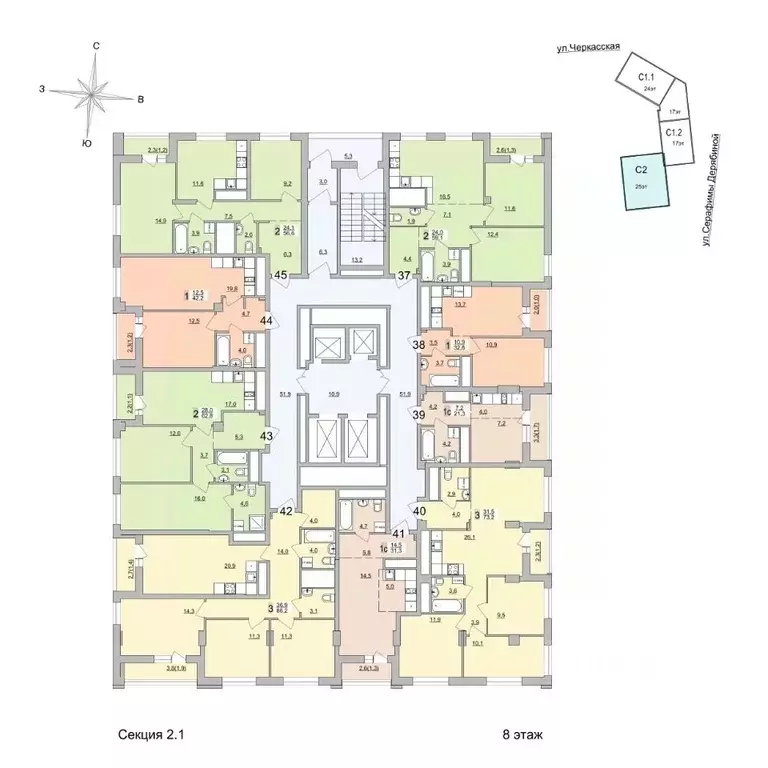 1-к кв. Свердловская область, Екатеринбург ул. Черкасская, 5к3 (32.8 ... - Фото 1