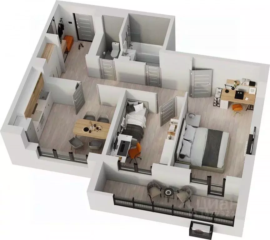 2-к кв. Татарстан, Альметьевск просп. Строителей, 70Б (63.5 м) - Фото 1