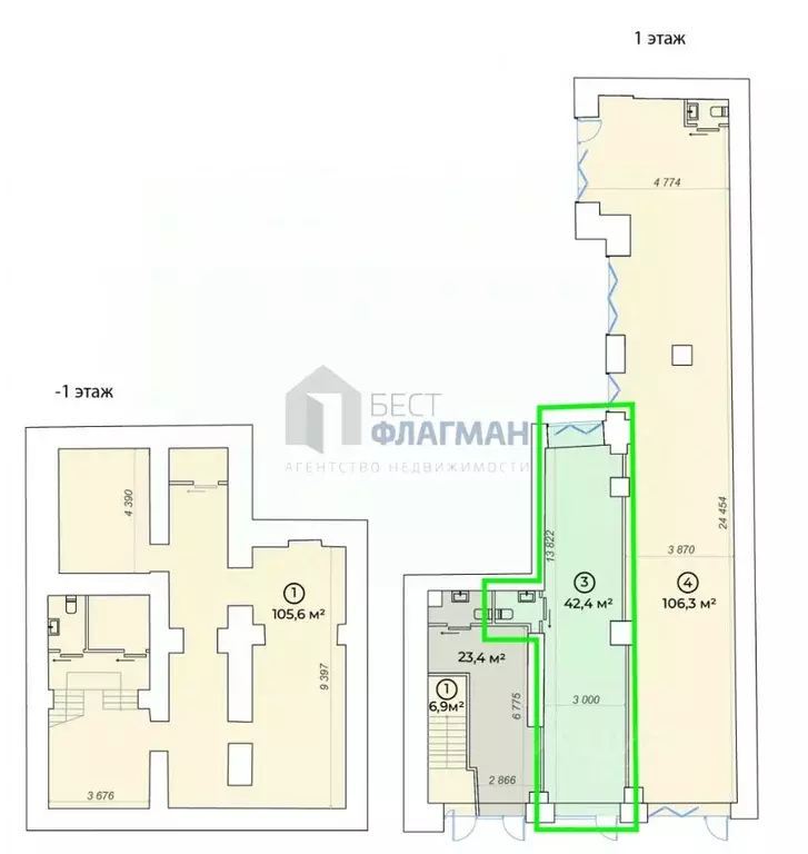 Помещение свободного назначения в Москва Большой Сухаревский пер., ... - Фото 2