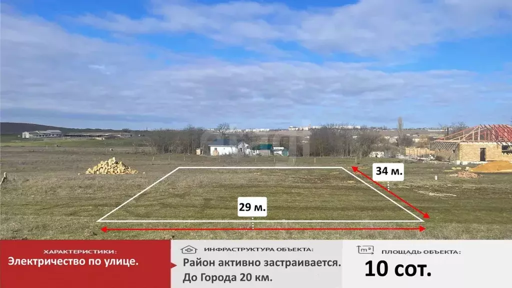 Участок в Крым, Симферопольский район, Родниковское с/пос, с. ... - Фото 2