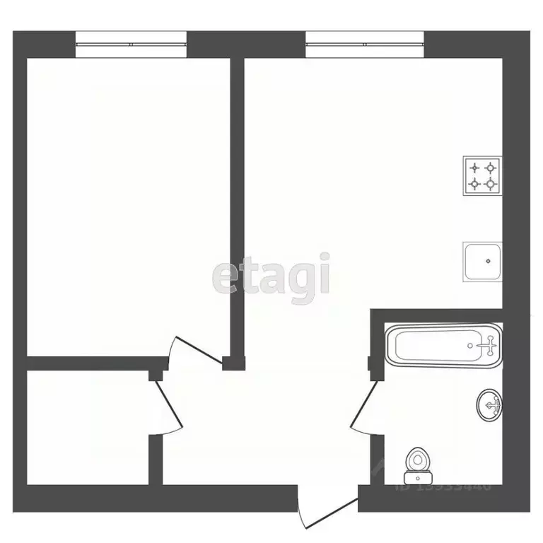1-к кв. Тюменская область, Тюмень Новгородская ул., 20 (41.6 м) - Фото 1