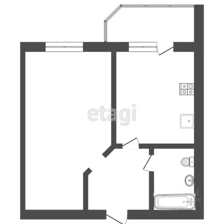 1-к кв. Мордовия, Саранск ул. Димитрова, 35 (37.6 м) - Фото 1