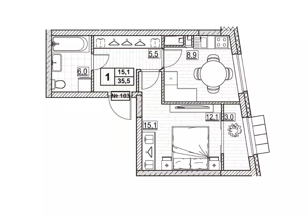1-к кв. Нижегородская область, Нижний Новгород ул. Ванеева (35.5 м) - Фото 0