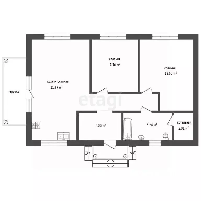 Дом в Тюменская область, Тюмень  (60 м) - Фото 2