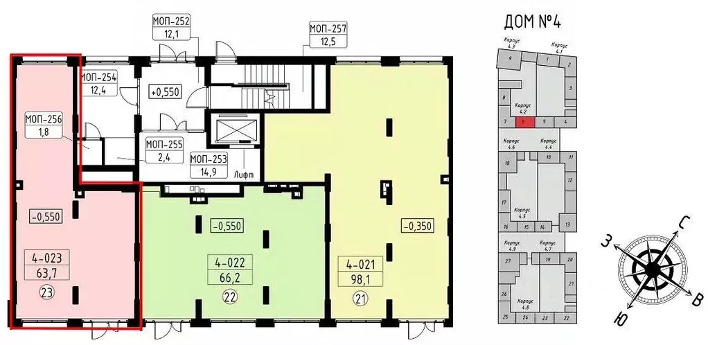 Помещение свободного назначения в Москва № 34 кв-л, 14 (64 м) - Фото 2