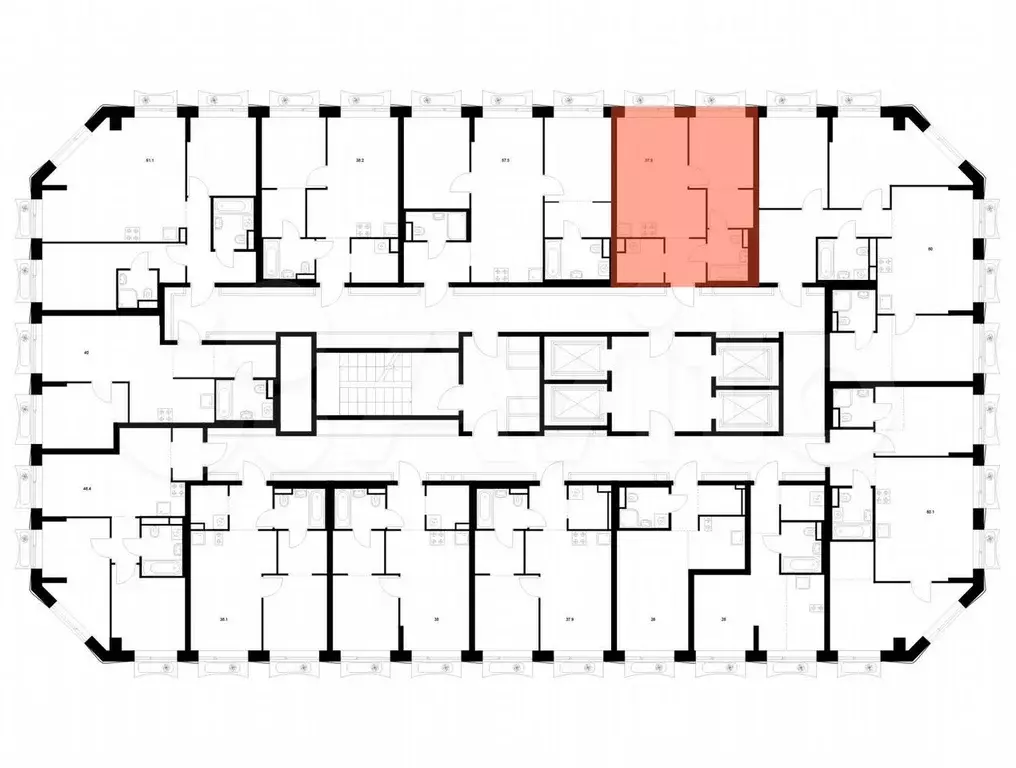 1-к. квартира, 37,9 м, 30/32 эт. - Фото 1