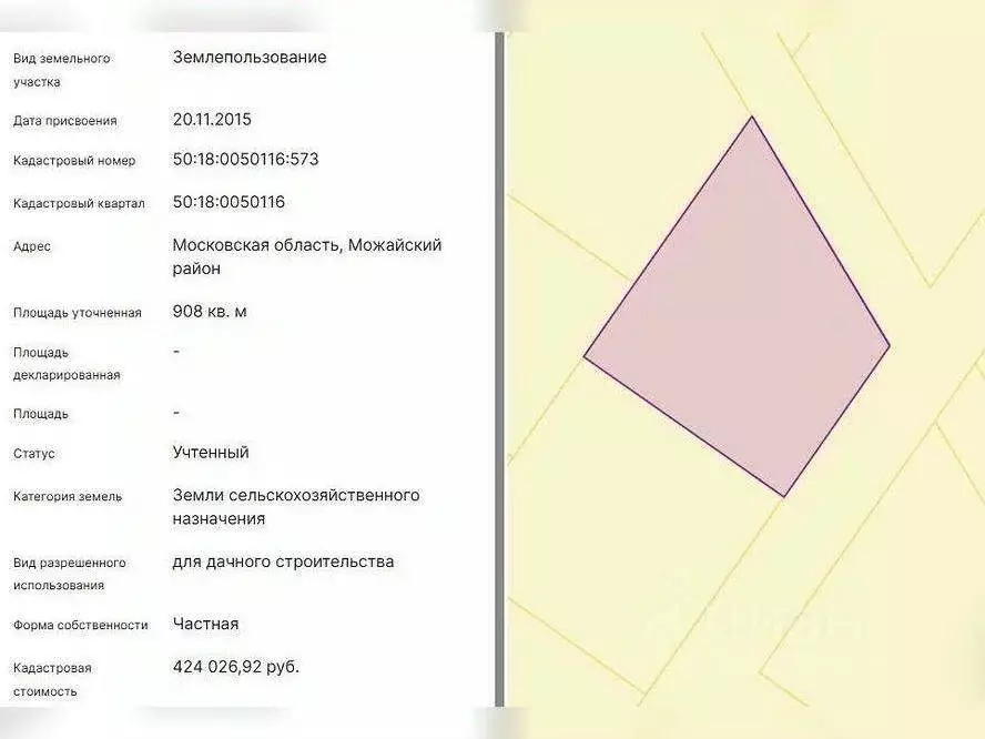 Участок в Московская область, Можайский муниципальный округ, д. ... - Фото 1