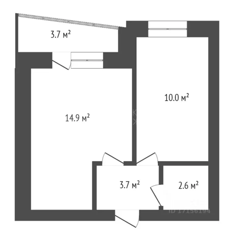 1-к кв. Тюменская область, Тюмень Харьковская ул., 85а (30.6 м) - Фото 1