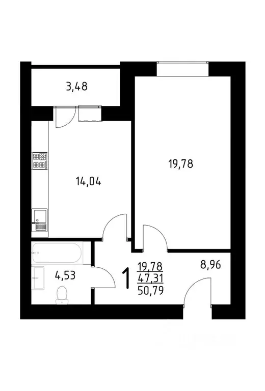 1-к кв. Саратовская область, Энгельс Одесская ул., 87 (50.79 м) - Фото 0