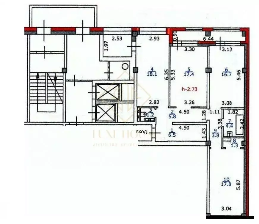 3-к кв. Иркутская область, Иркутск ул. Терешковой, 17 (103.5 м) - Фото 2
