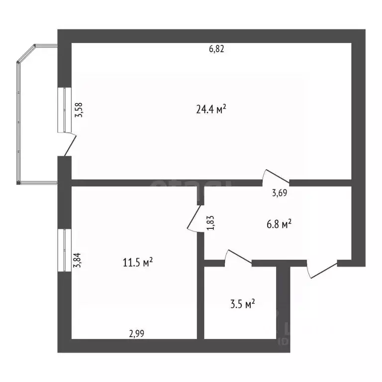 1-к кв. Амурская область, Благовещенский район, с. Чигири 1-я ... - Фото 2