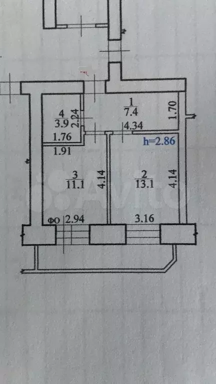 1-к. квартира, 42,5 м, 8/9 эт. - Фото 0