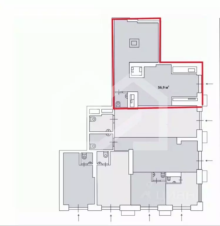 Помещение свободного назначения в Москва Дмитровское ш., вл89 (57 м) - Фото 1