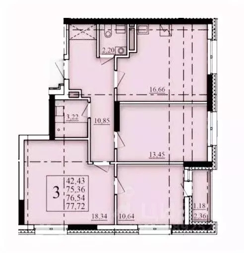 3-к кв. Башкортостан, Уфа Затон-Восточный жилрайон, Паруса жилой ... - Фото 1